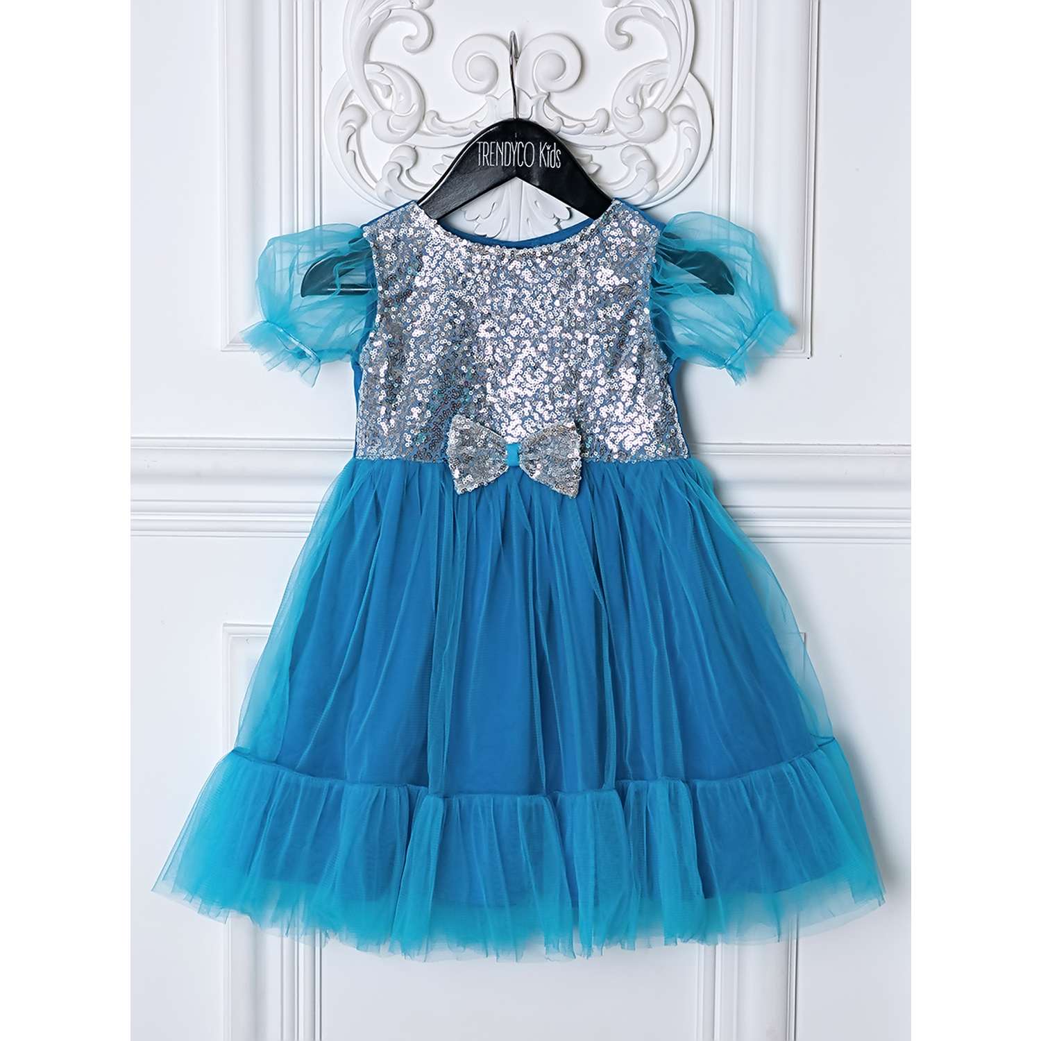 Платье Trendyco kids ТК608/синий-коралл - фото 6