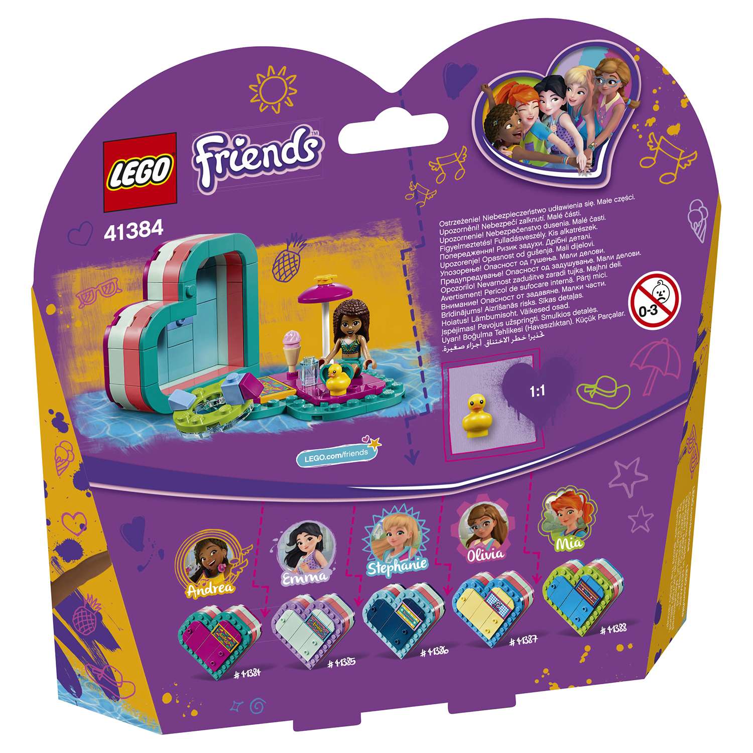 Конструктор LEGO Friends Летняя шкатулка-сердечко для Андреа 41384 - фото 3