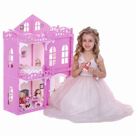 Домик для кукол Krasatoys Элизабет с мебелью 6 предметов 000290