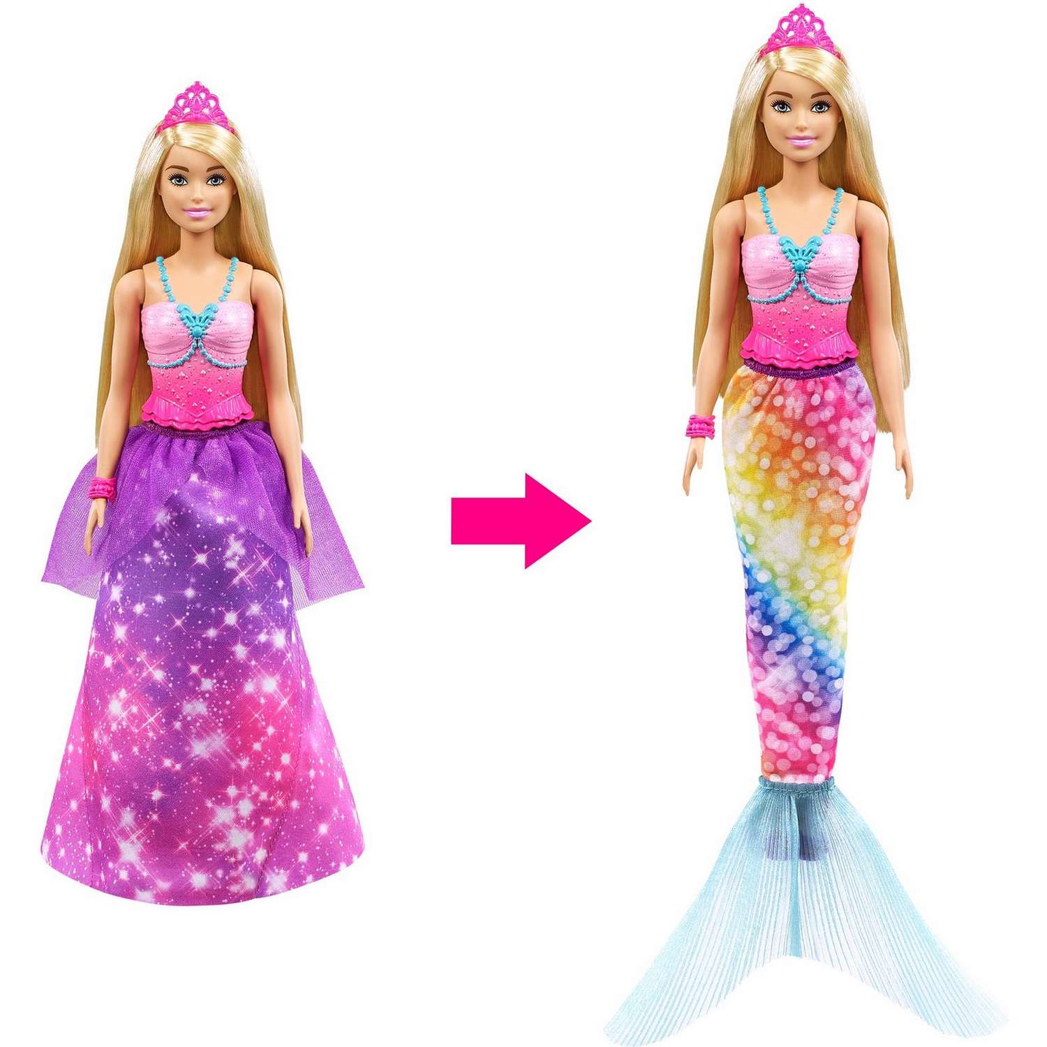 Кукла Barbie Дримтопия 2в1 Принцесса GTF92 GTF92 - фото 3