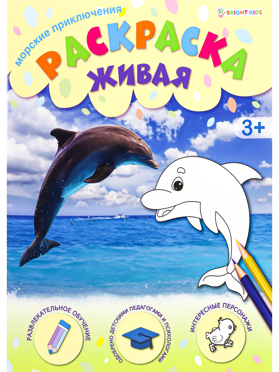 Раскраска А4 Bright Kids морские приключения 8 листов 198х260 - фото 1