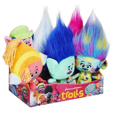 Тролли из плюша Trolls в ассортименте