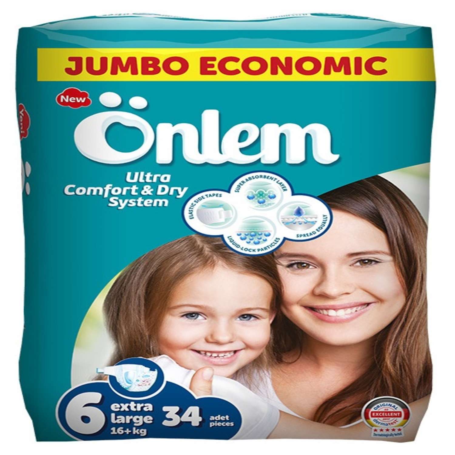 Подгузники Onlem Ultra Comfort Dry System для детей 6 16+ кг 34 шт - фото 1