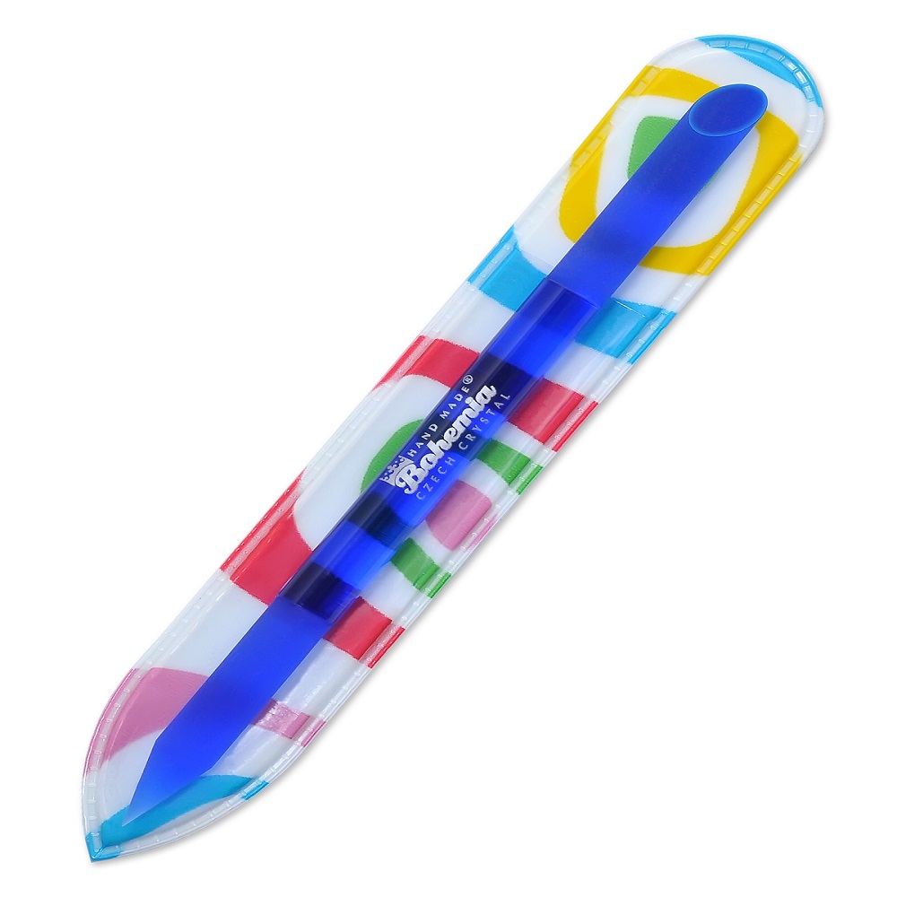 Палочка для маникюра BOHEMIA Czech Glass Nail Files 115 мм синяя с абразивом - фото 1