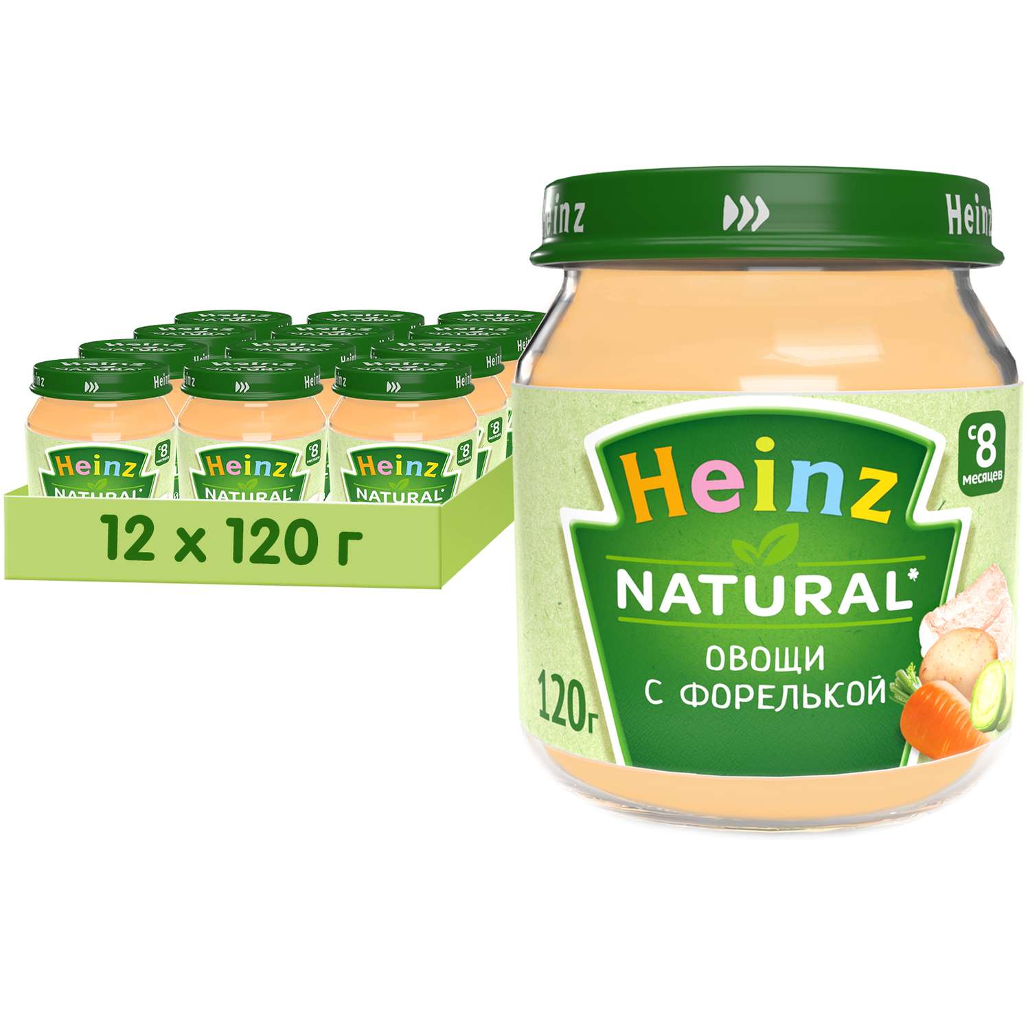 Пюре Heinz овощи с форелькой 120г 8месяцев - фото 5