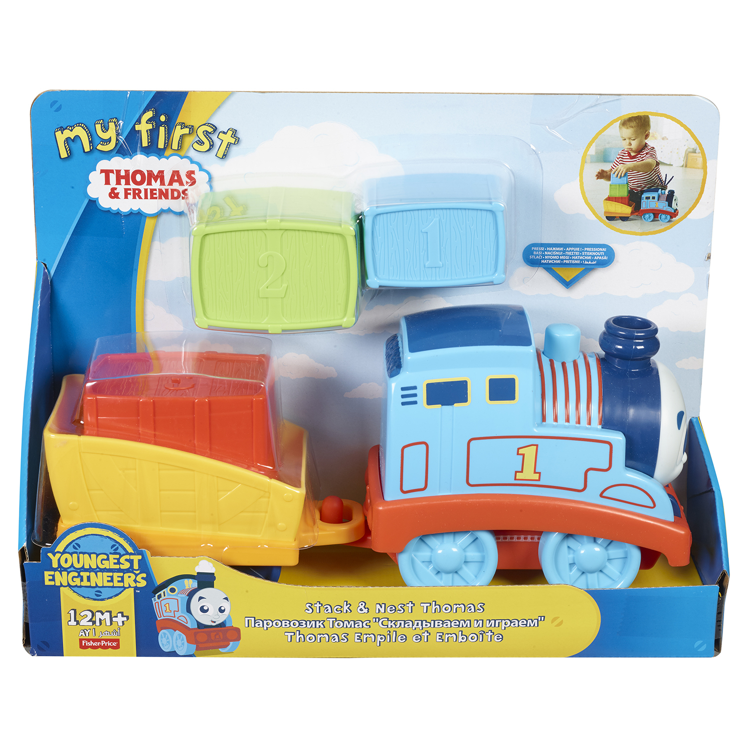 Паровозик Thomas & Friends Мой первый Томас Складывай и строй FKM92 купить  по цене 619 ₽ в интернет-магазине Детский мир