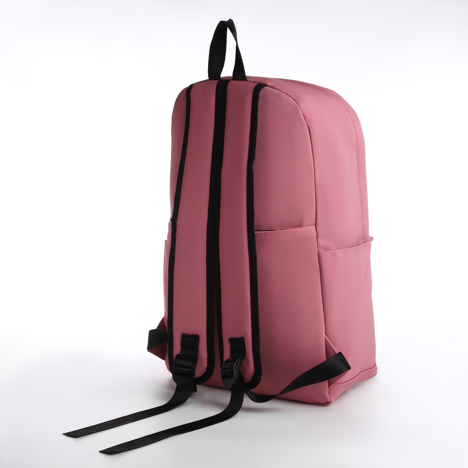 Рюкзак молодёжный NAZAMOK из текстиля на молнии 4 кармана цвет розовый - фото 2
