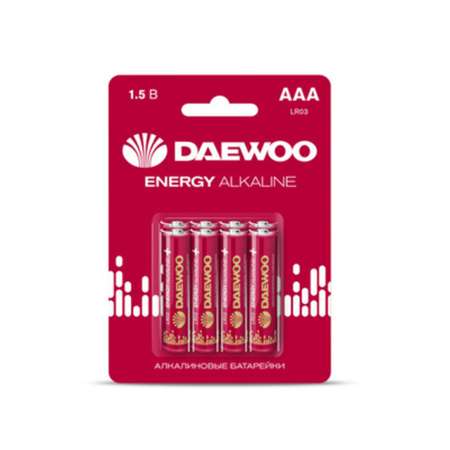 Батарейки алкалиновые DAEWOO Energy Alkaline ААА LR03 Мизинчиковые 8 шт LR03EA-8B