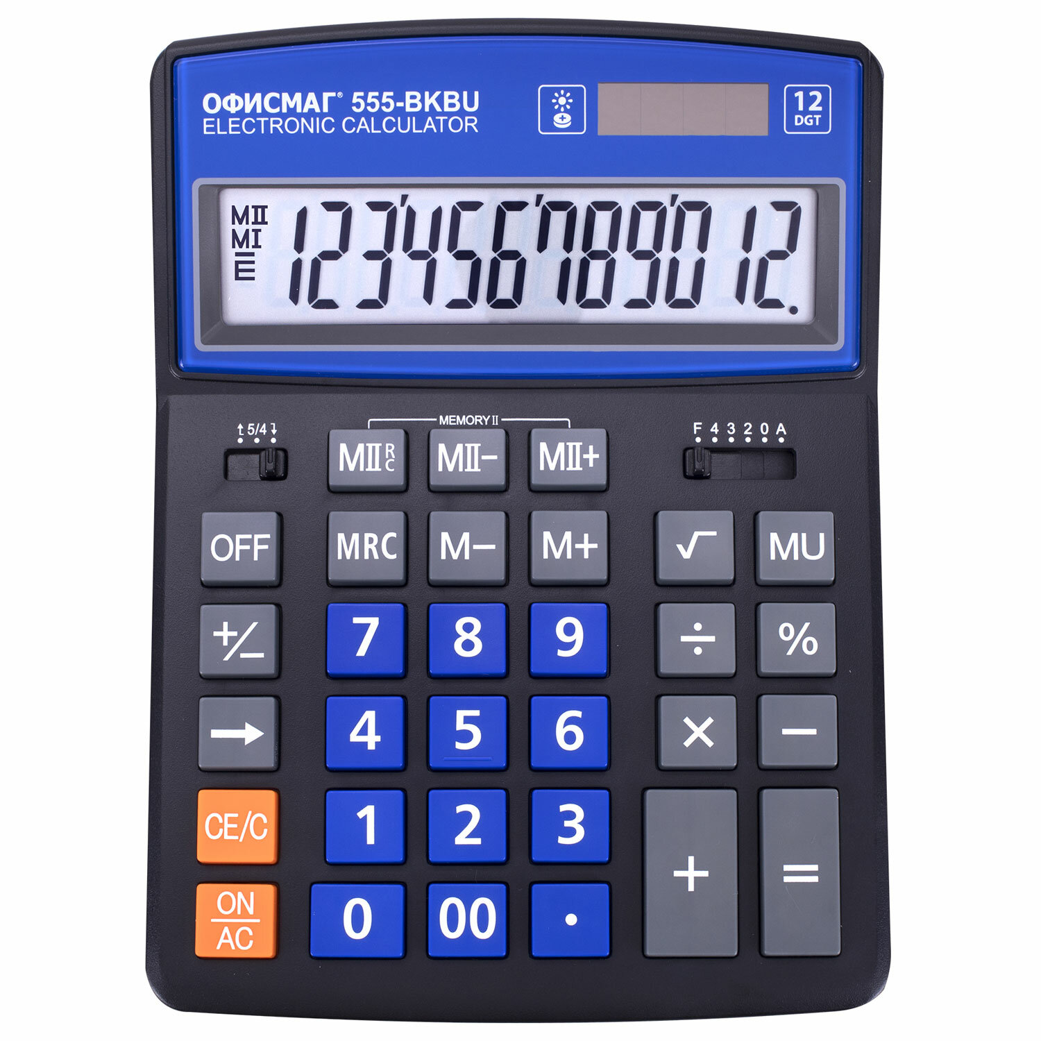 Калькулятор настольный ОФИСМАГ большой бухгалтерский 12 разрядов - фото 1