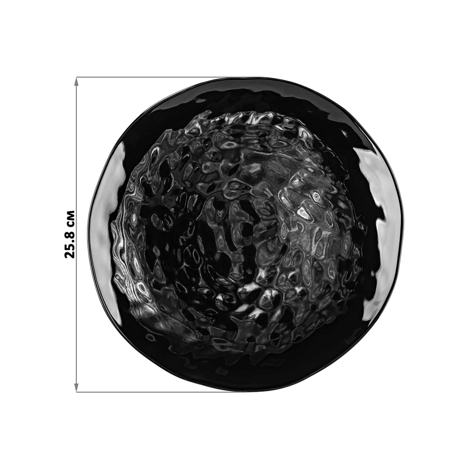 Тарелка Elan Gallery 25.8х25.8х2 см Консонанс. черная глянец - фото 2