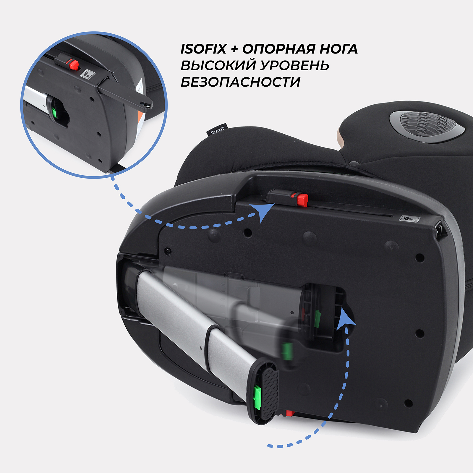 Автокресло Rant AY819 Helix isofix Black 40-150см - фото 9