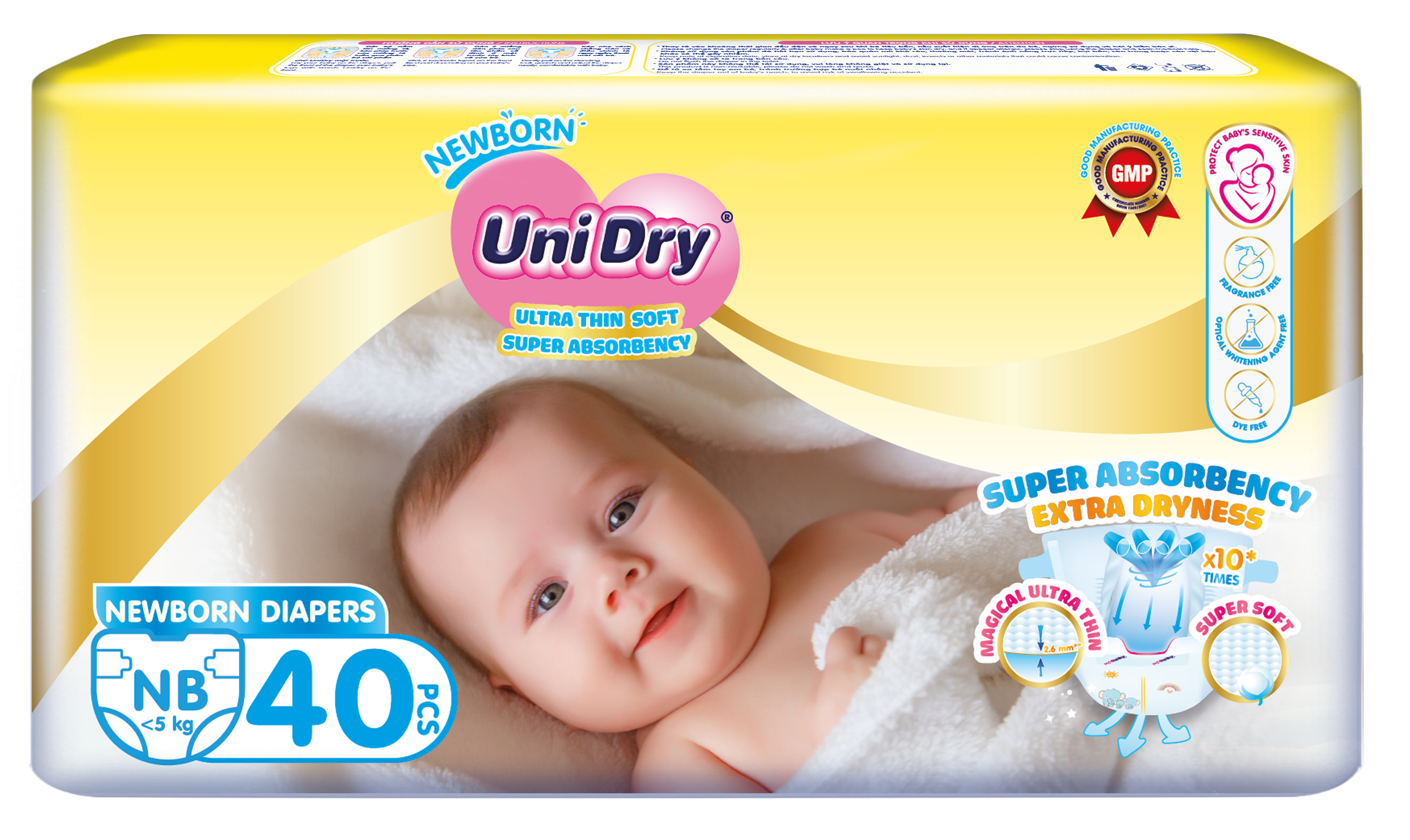 Подгузники UniDry ультратонкие для новорожденных Newborn Ultra Thin 0-5 кг - фото 9