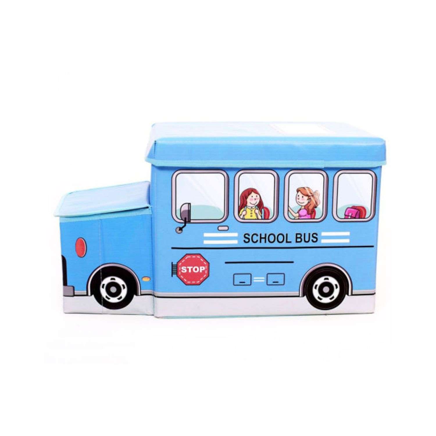 Короб Ripoma для хранения игрушек Автобус 2 отделения 55х25х25 см - фото 2