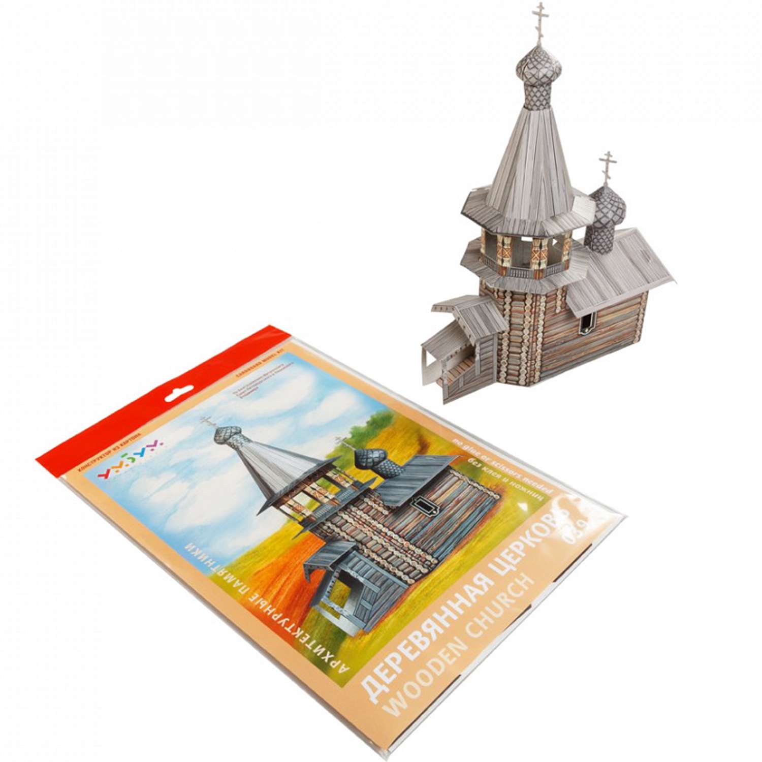 Сборная модель Умная бумага Архитектура Деревянная церковь 039 039 - фото 4