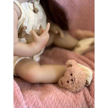 Кукла Реборн Soul Sister виниловая с комплектом одежды и пустышкой пупс для девочек 57 см