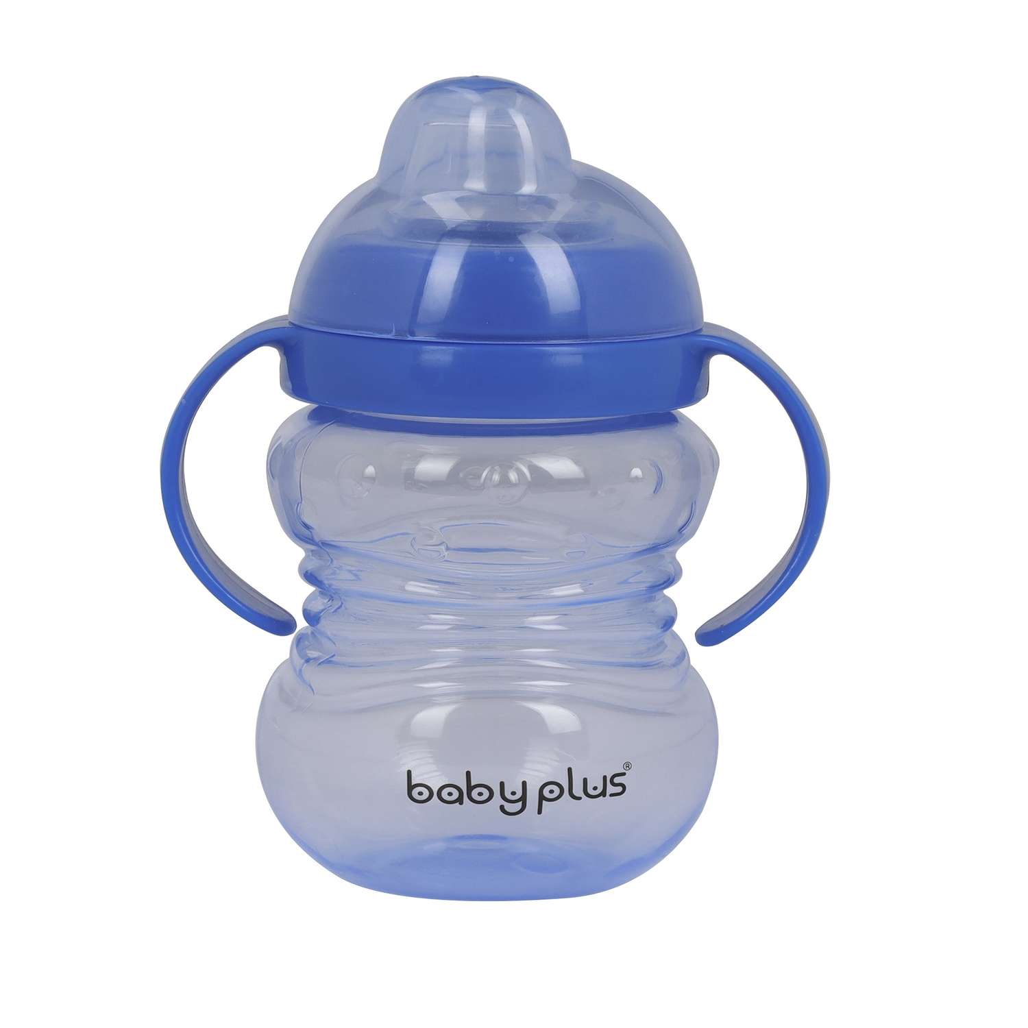 Бутылочка для кормления Baby Plus с ручками и соской BP5076-A 275 мл синяя - фото 1