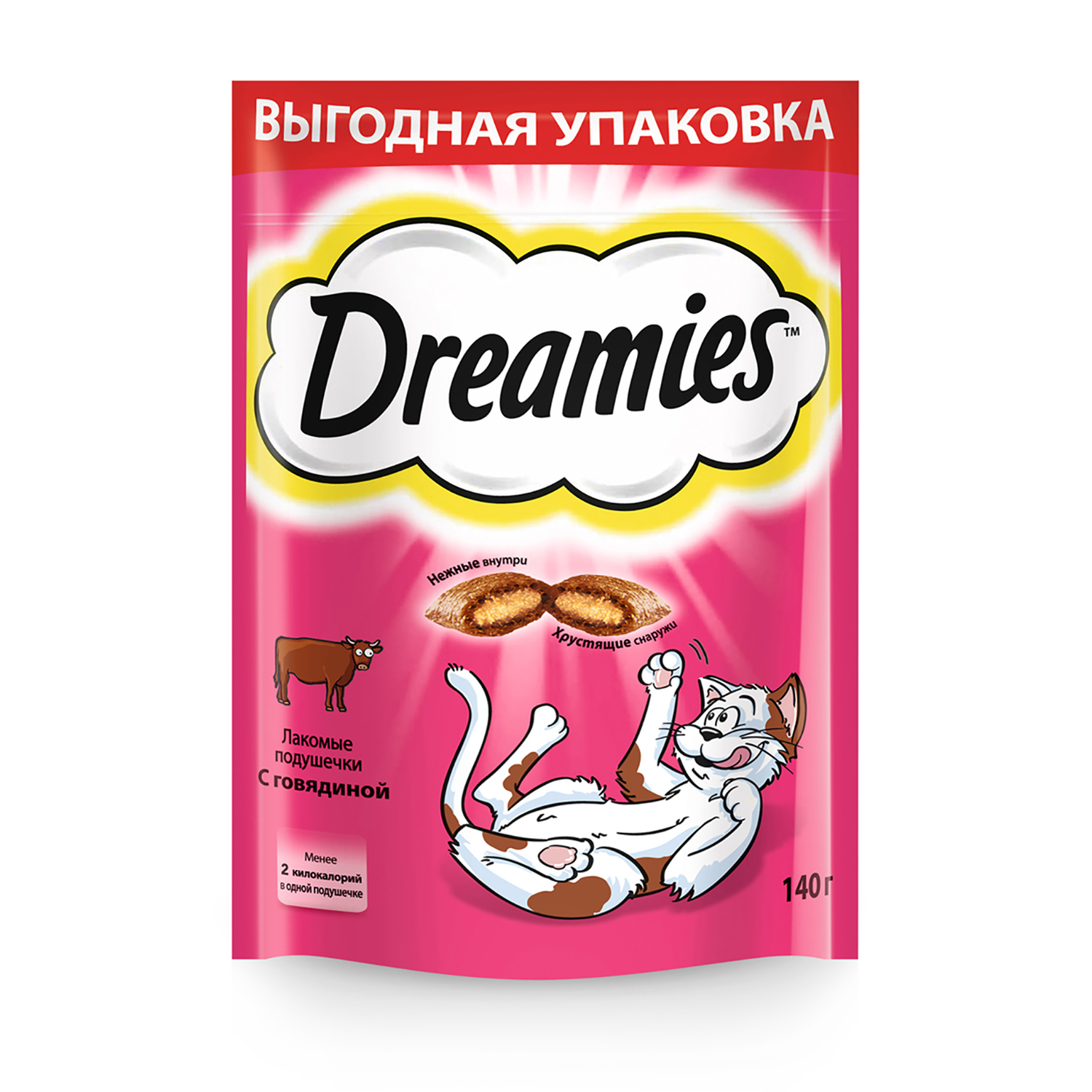 Лакомство для кошек Dreamies 0.14 кг говядина (для домашних) - фото 1