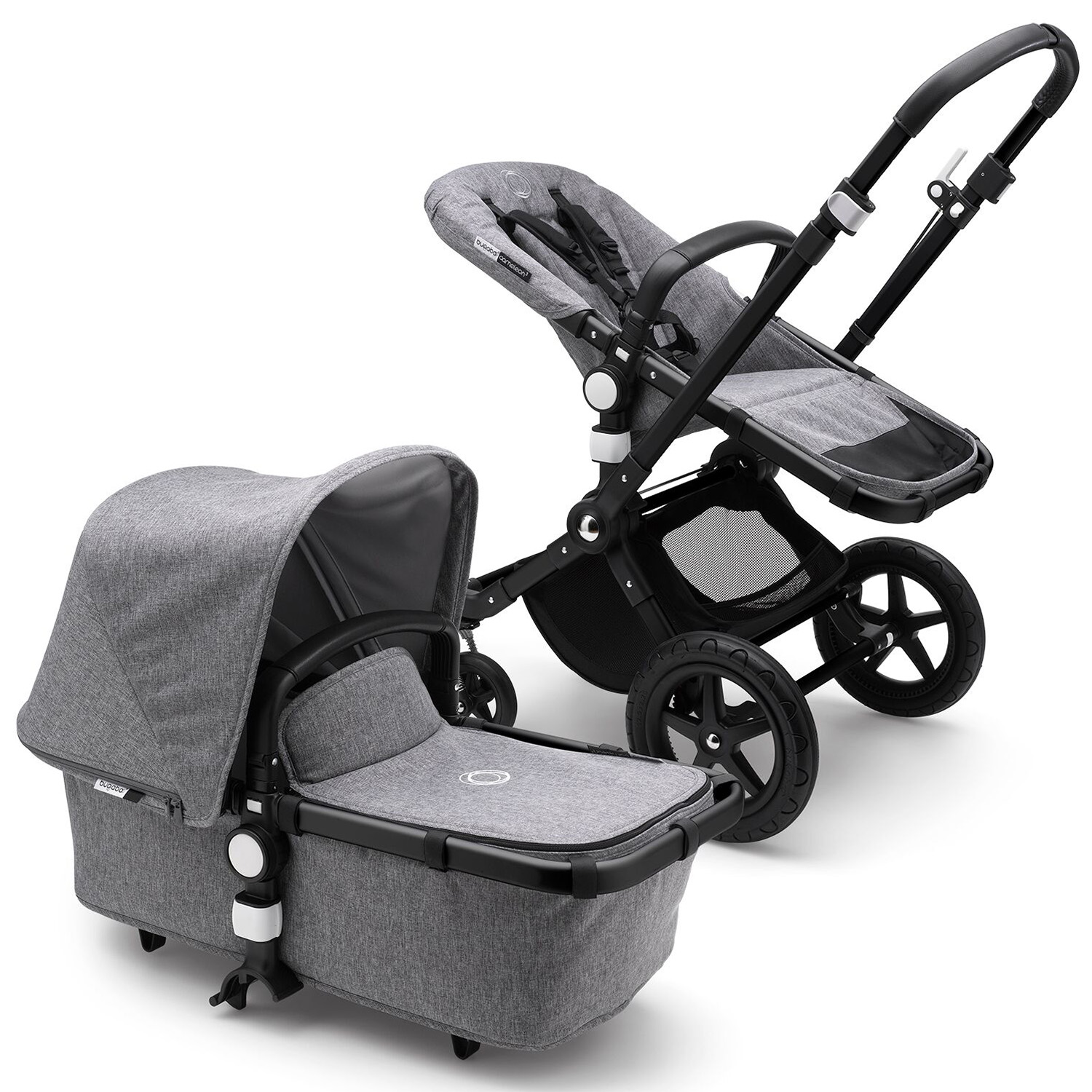 Коляска 2в1 Bugaboo Cameleon3 Plus Complete Black-Grey Melange 239165GM01 - фото 17