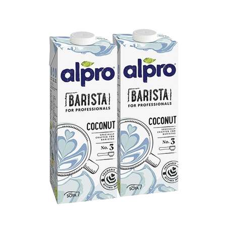 Напиток растительный Alpro Barista кокосовый с соей обогащенный кальцием 2 шт. по 1 л.
