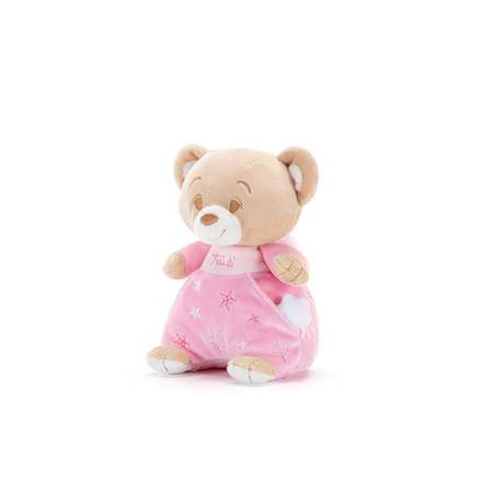 Мягкая игрушка TRUDI Мишка в розовом для малышей 12x18x11