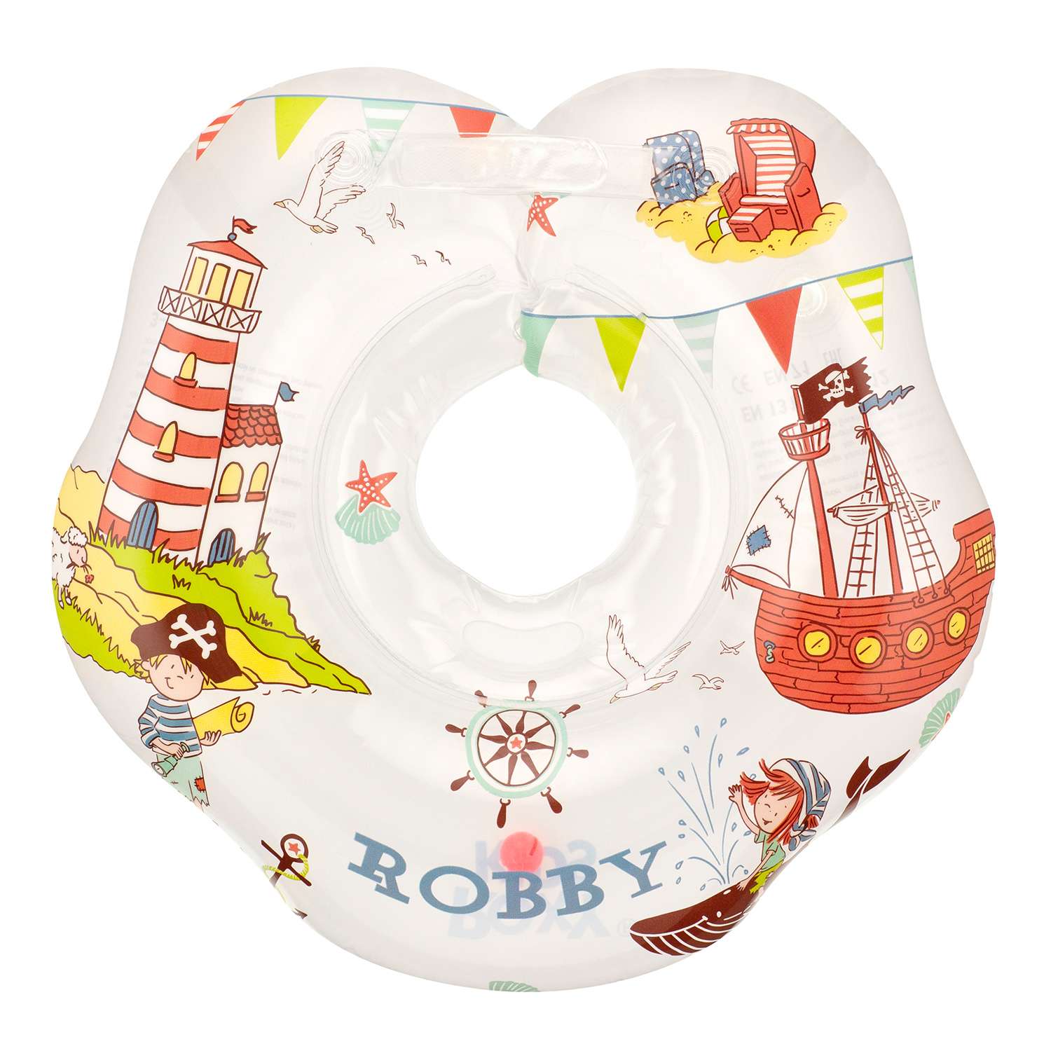 Круг для купания ROXY-KIDS надувной на шею для новорожденных и малышей Robby - фото 10
