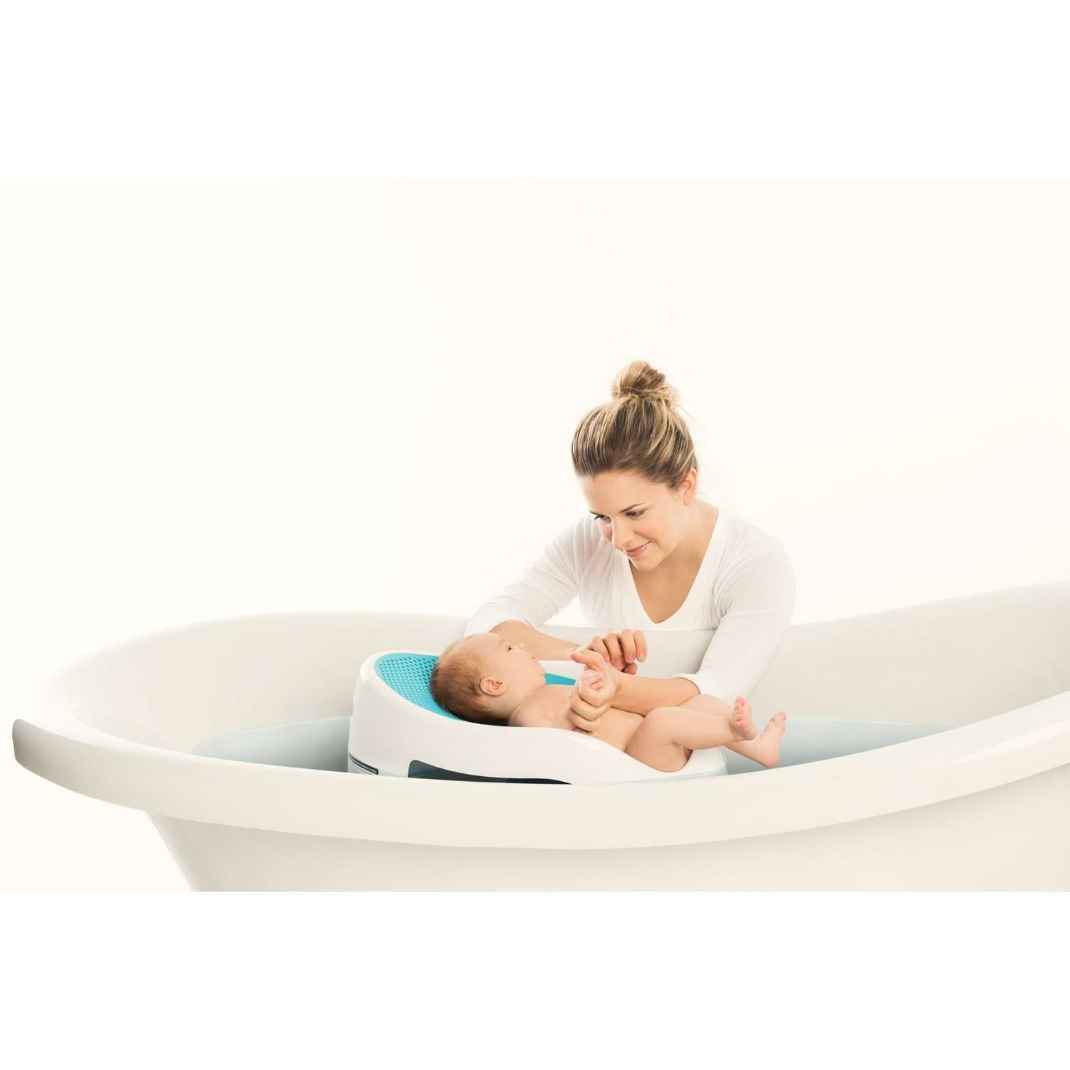 Лежачок-горка для купания детей Angelcare Bath Support голубой - фото 6