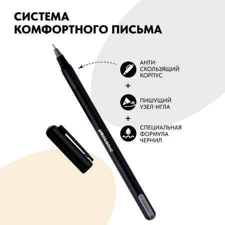 Ручки LINC шариковые PENTONIC черные чернила 12 штук