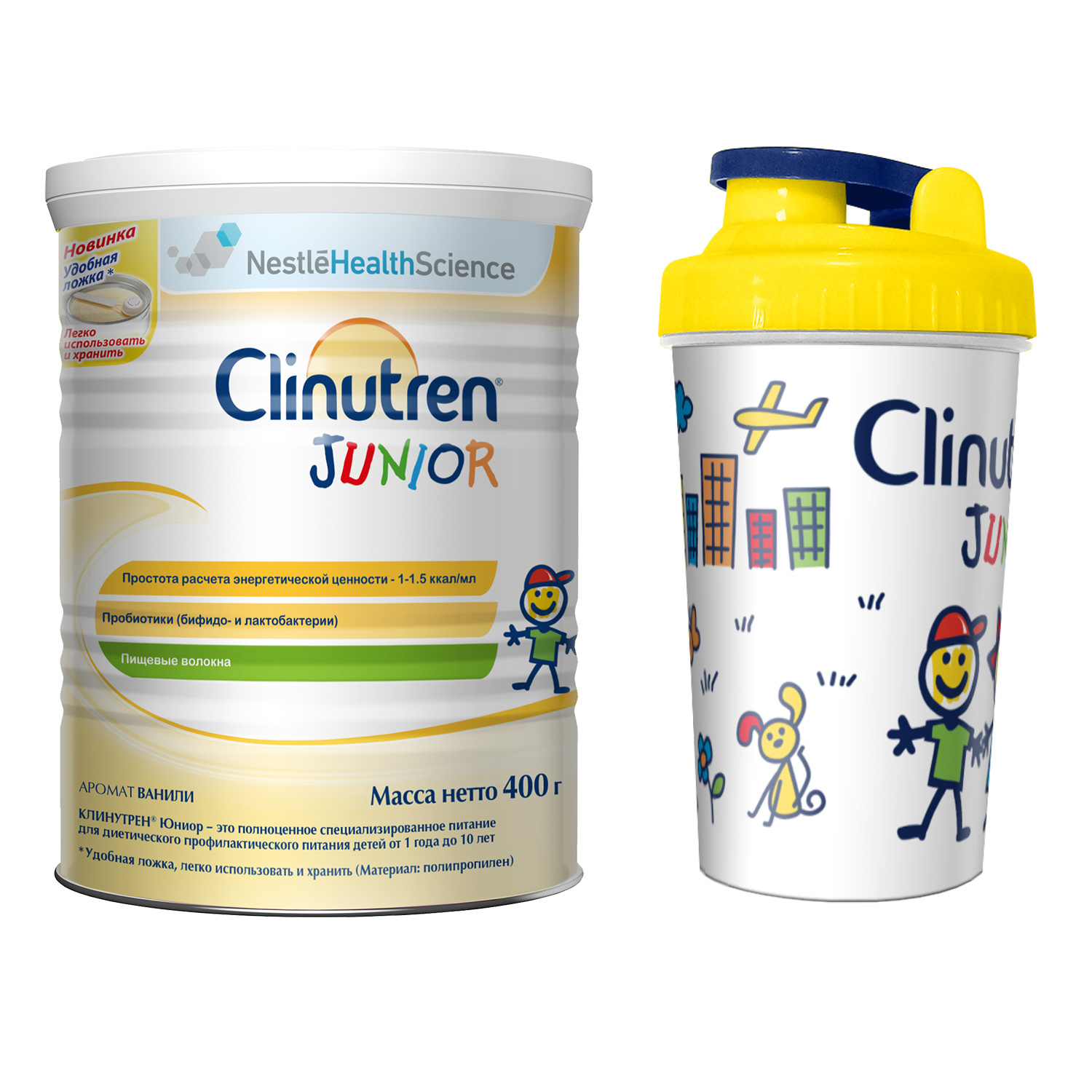 Смесь Nestle Clinutren Junior 400г с 1года+ Шейкер - фото 1