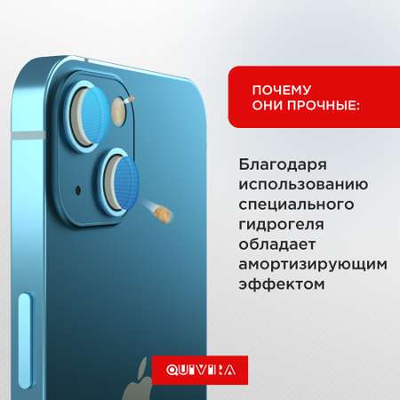 Защитная пленка QUIVIRA на объектив камеры для Apple iPhone 13 комплект 2 шт.