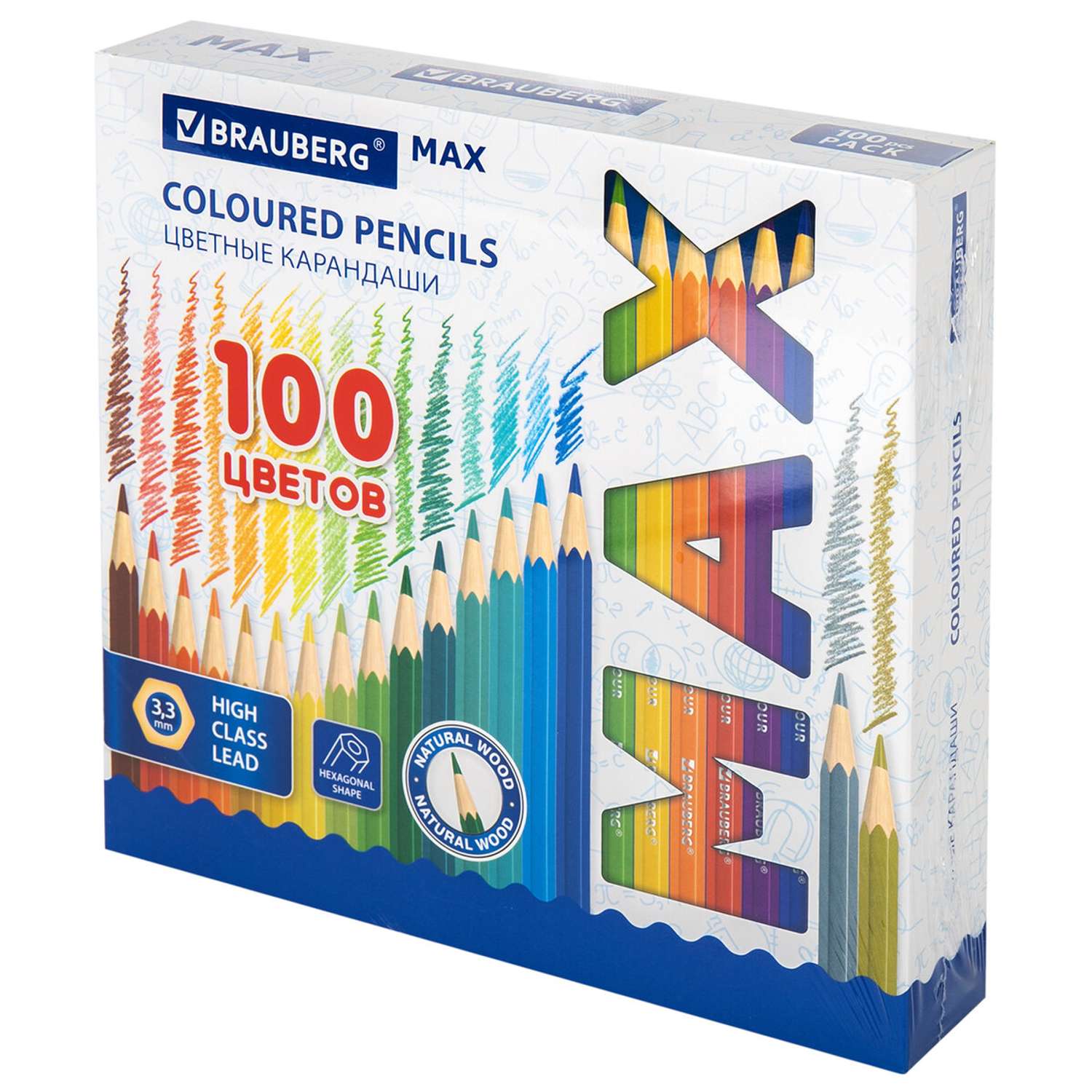 Карандаши цветные Brauberg деревянные для рисования мягкие яркие 100 цветов - фото 5