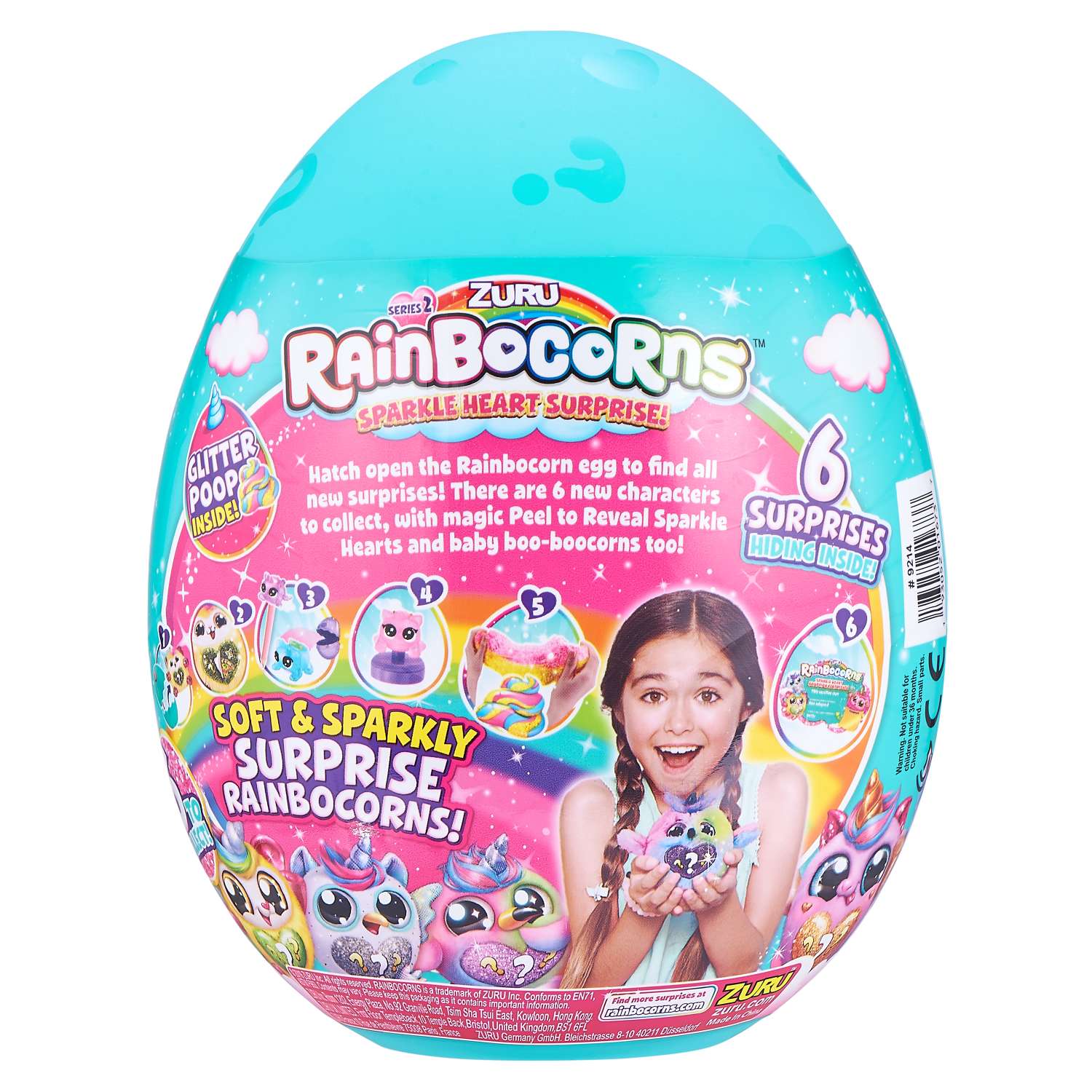 Игрушка Rainbocorns Rainbocorns Sparkle heart surprise S2 в непрозрачной упаковке (Сюрприз) 9214-S001 - фото 5