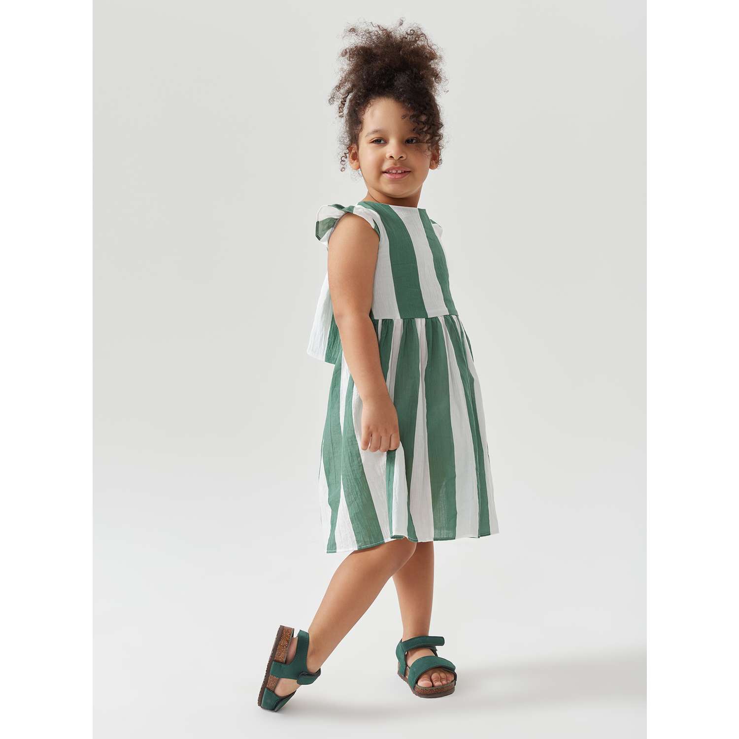 Платье Happy Baby 88158_green-stripe - фото 1