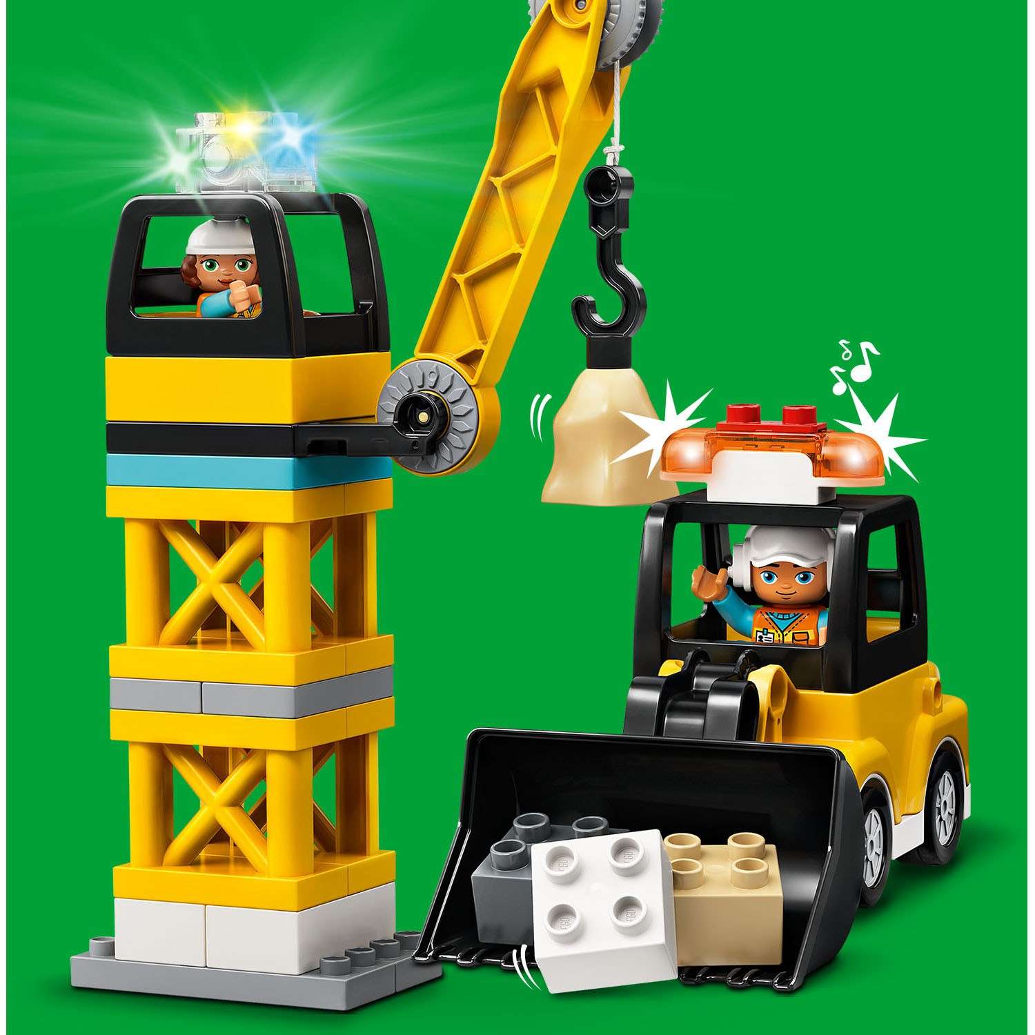 Конструктор LEGO DUPLO Башенный кран на стройке 10933 - фото 9