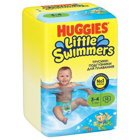 Подгузники-трусики для плавания Huggies Little Swimmers 3-4 7-15кг 12шт