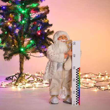 Фигура декоративная BABY STYLE Дед Мороз белый костюм телесные штаны 60 см