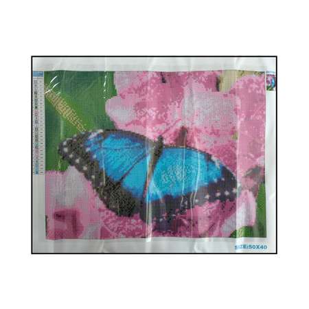 Алмазная мозаика Seichi Голубая бабочка 40х50 см