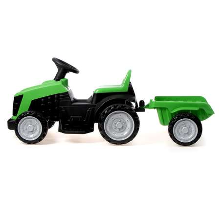 Электромобиль Sima-Land Трактор с прицепом цвет зеленый