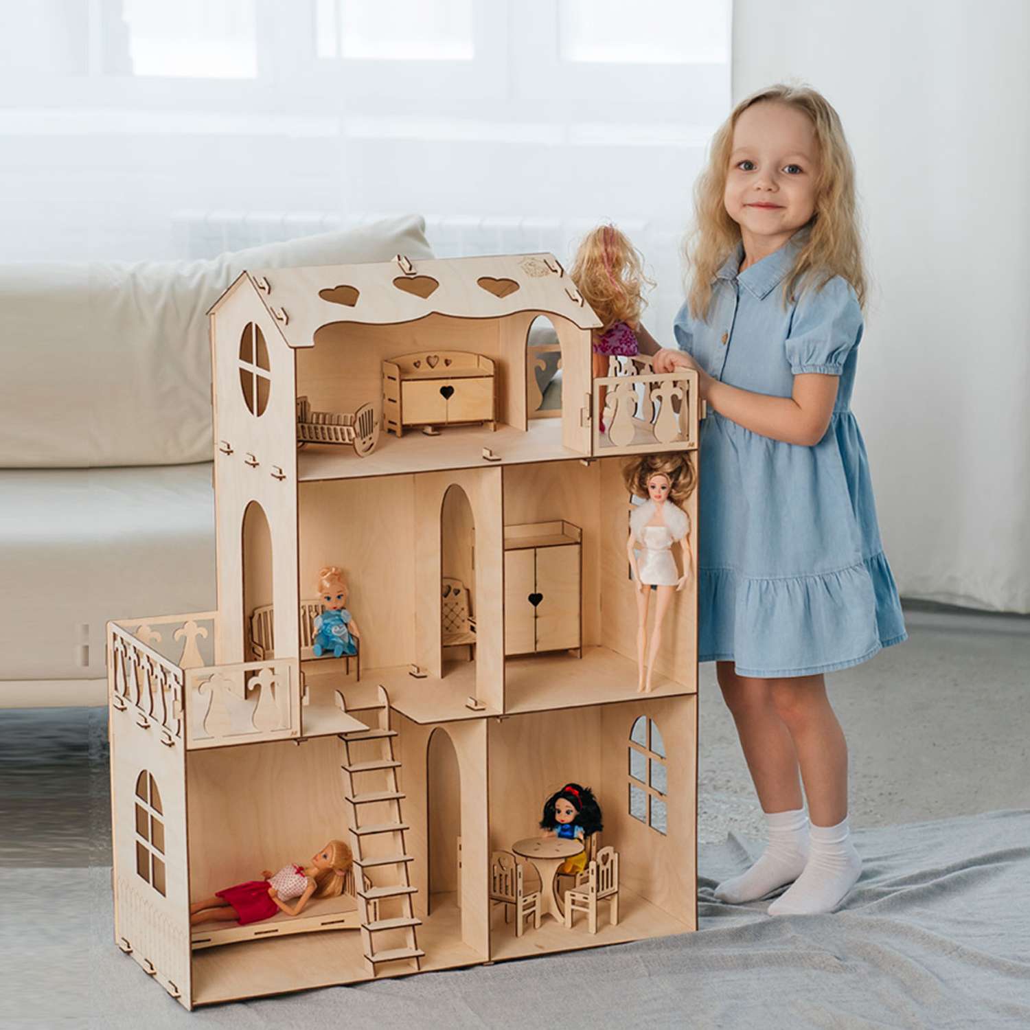 Кукольный дом своими руками из фанеры (47 фото)