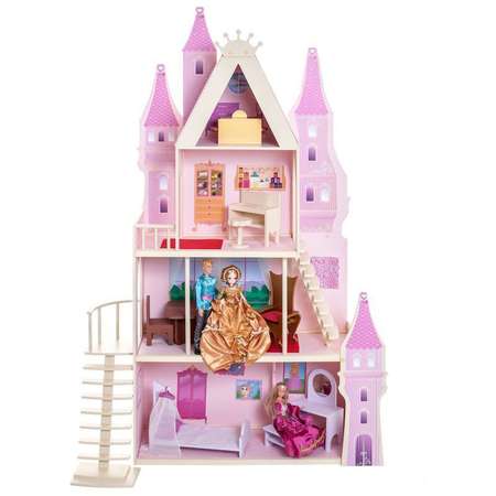 Кукольный домик Paremo Розовый сапфир с мебелью 16предметов PD316-05