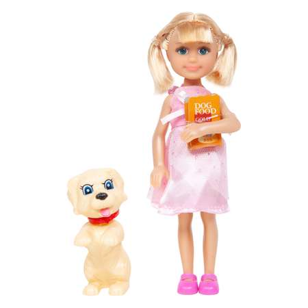 Кукла Defa Lucy Любимый питомец 14 см собака розовый