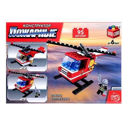 Конструктор Unicon Пожарные Вертолет 105 деталей