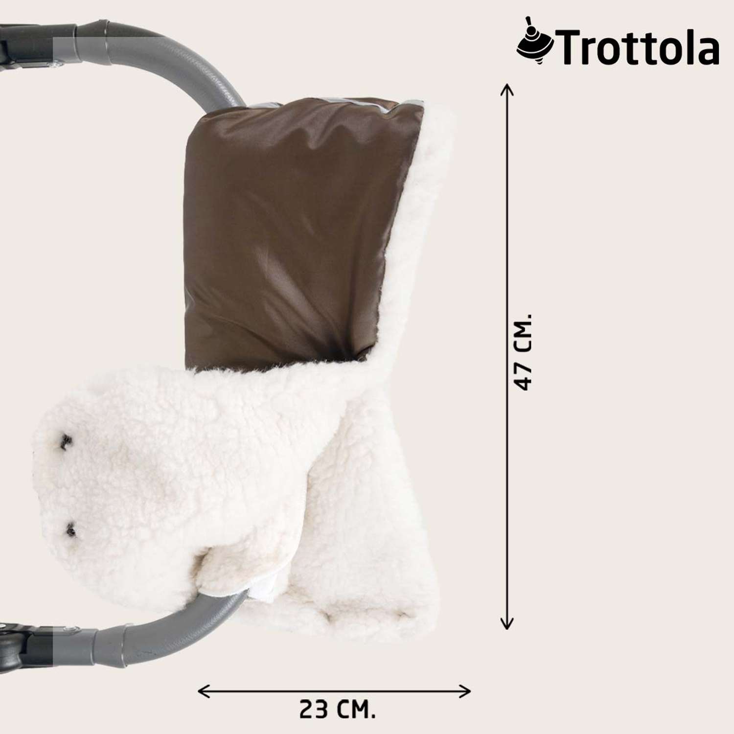 Муфта для рук Trottola коричневая на коляску Т053/коричневый - фото 10