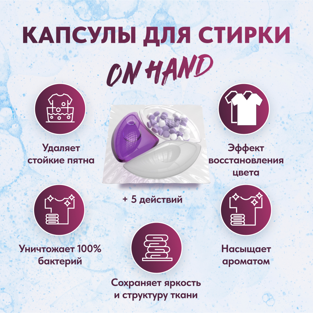 Капсулы для стирки OnHand Агат и хризантема - 30 шт - фото 2