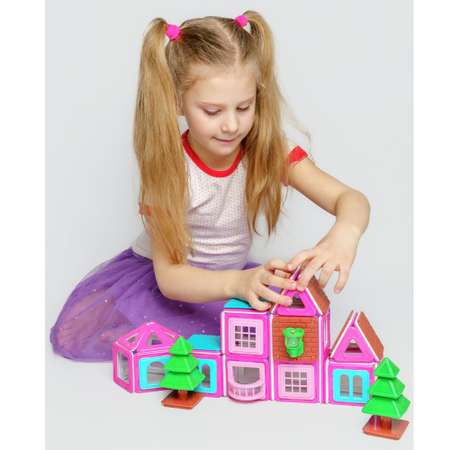 Конструктор Крибли Бу магнитный пластиковый сборный/детская развивающая игрушка с крупными деталями 42 элемента