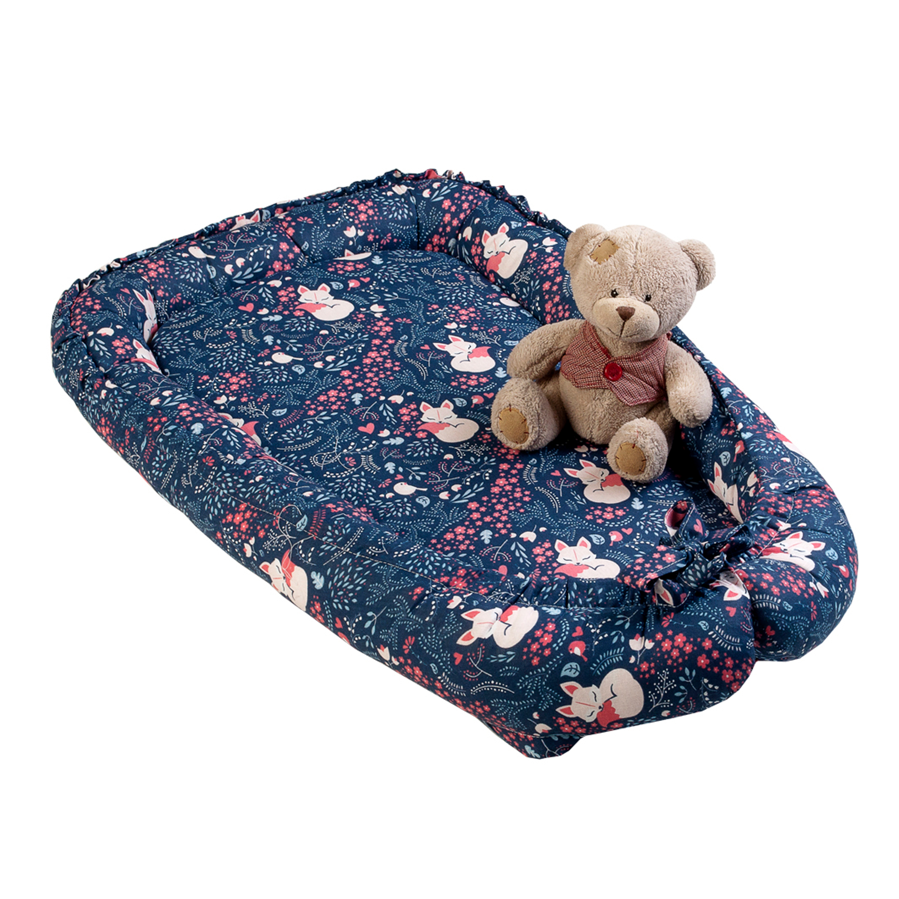 Матрас кокон-гнездо Amarobaby Twinkle Star Лесная лисица ABDM-61LB-Li - фото 3