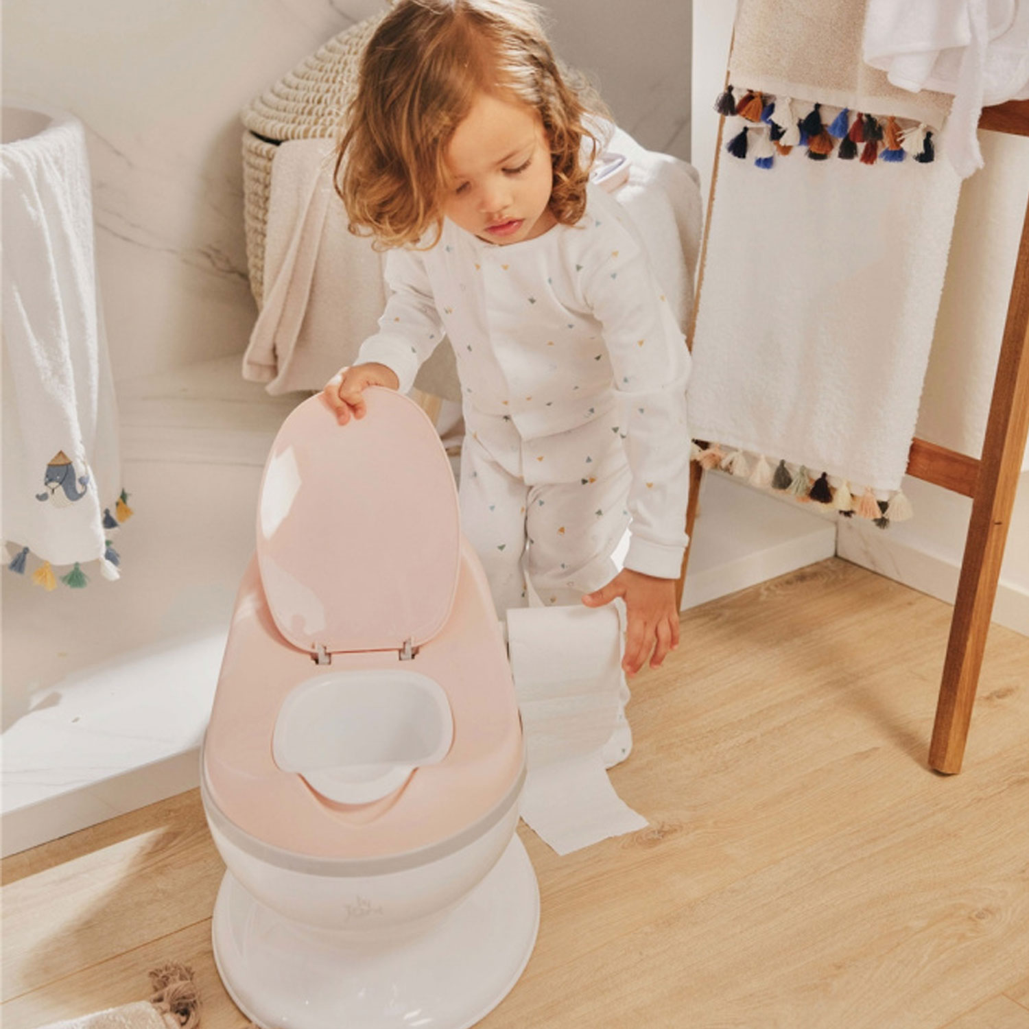Горшок JANE детский розовый soft potty - фото 5