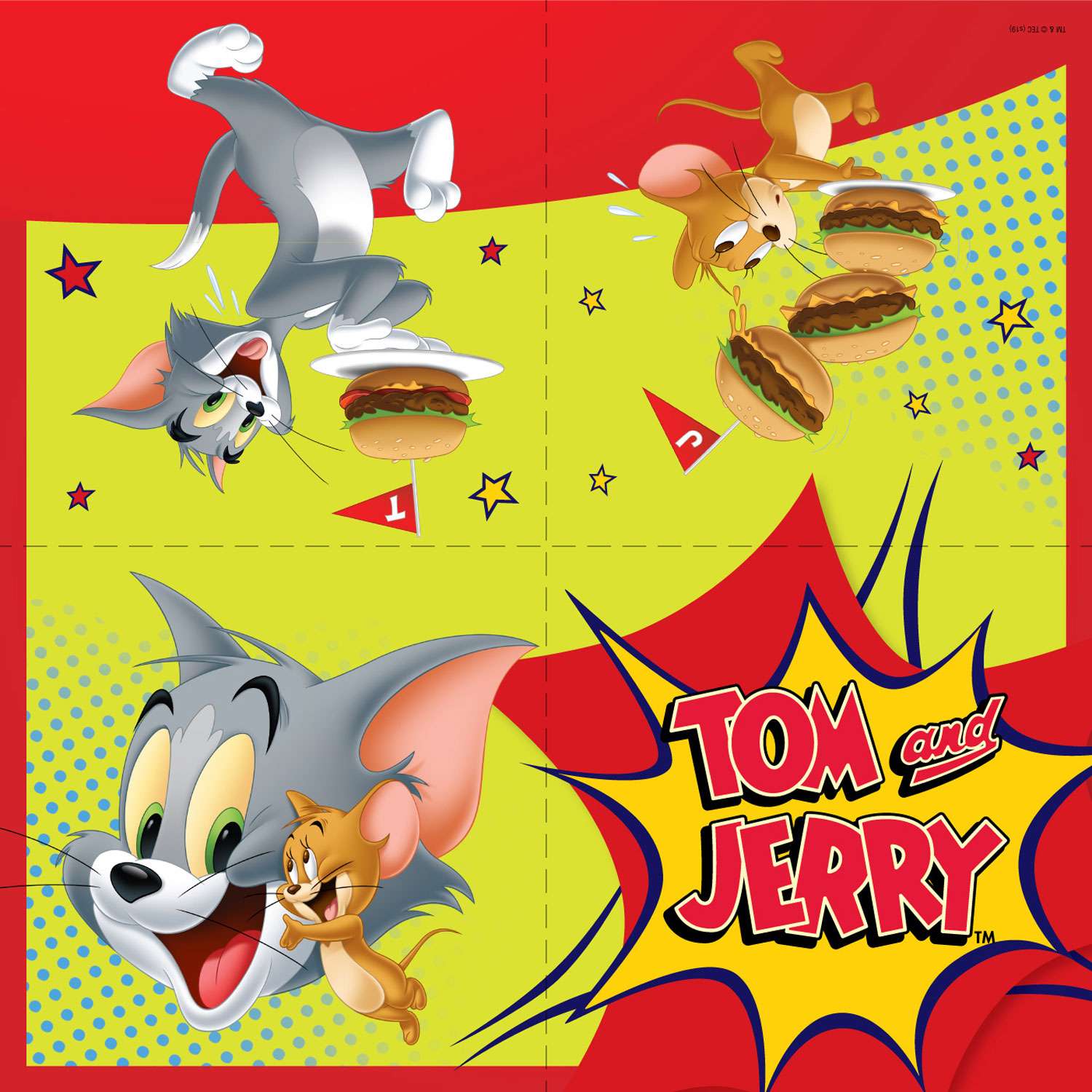 Салфетки бумажные ND PLAY Tom Jerry 33х33 см 24 шт - фото 2