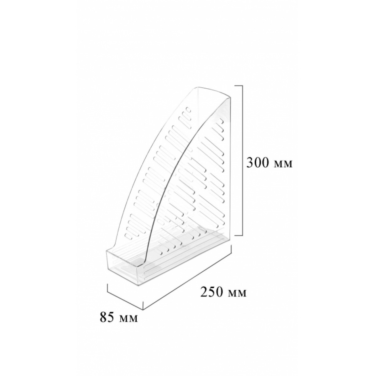 Вертикальный накопитель Attache 85мм прозрачный 2 штуки - фото 5