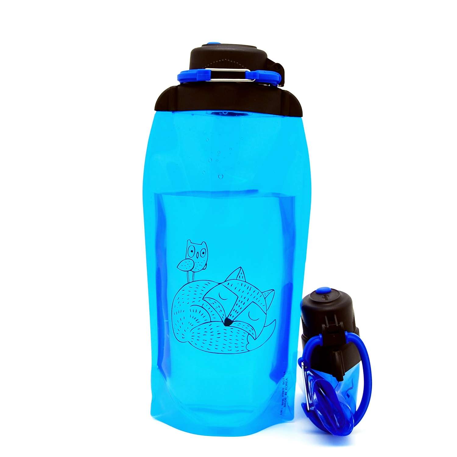 Бутылка для воды складная VITDAM синяя 860мл B086BLS 1304 - фото 2