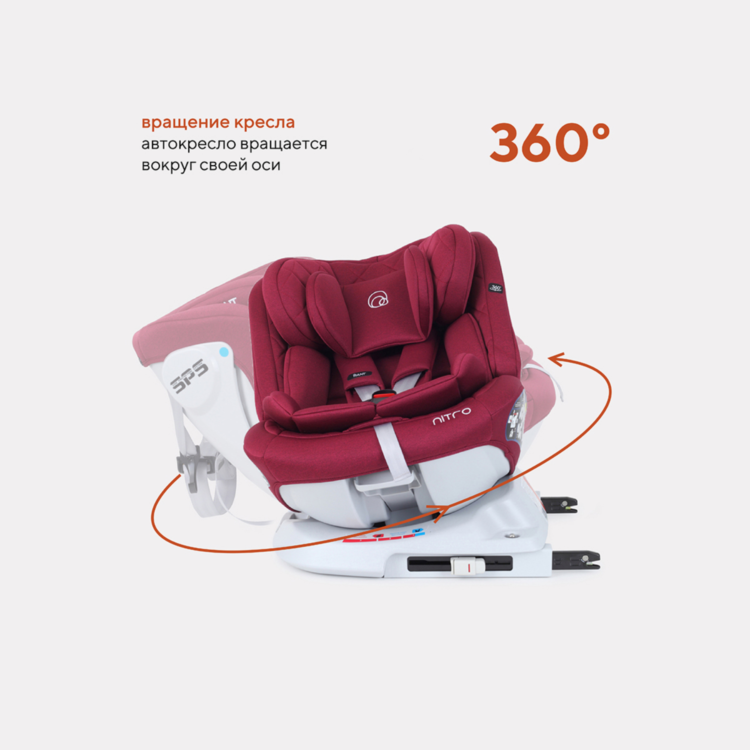 Автокресло Rant Nitro Isofix UB619 0-36кг Red - фото 3